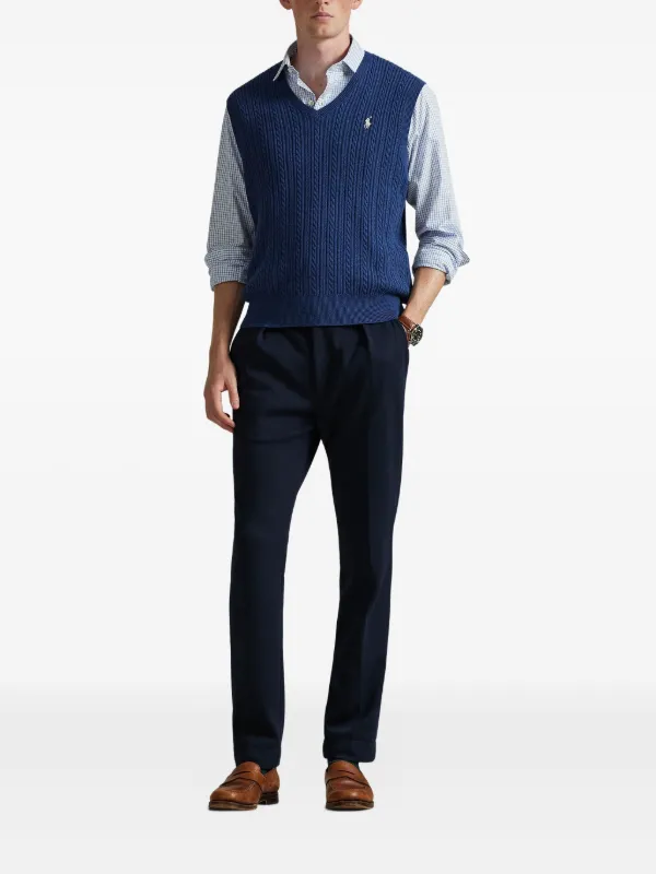 Polo Ralph Lauren ケーブルニット ベスト | ブルー | FARFETCH JP