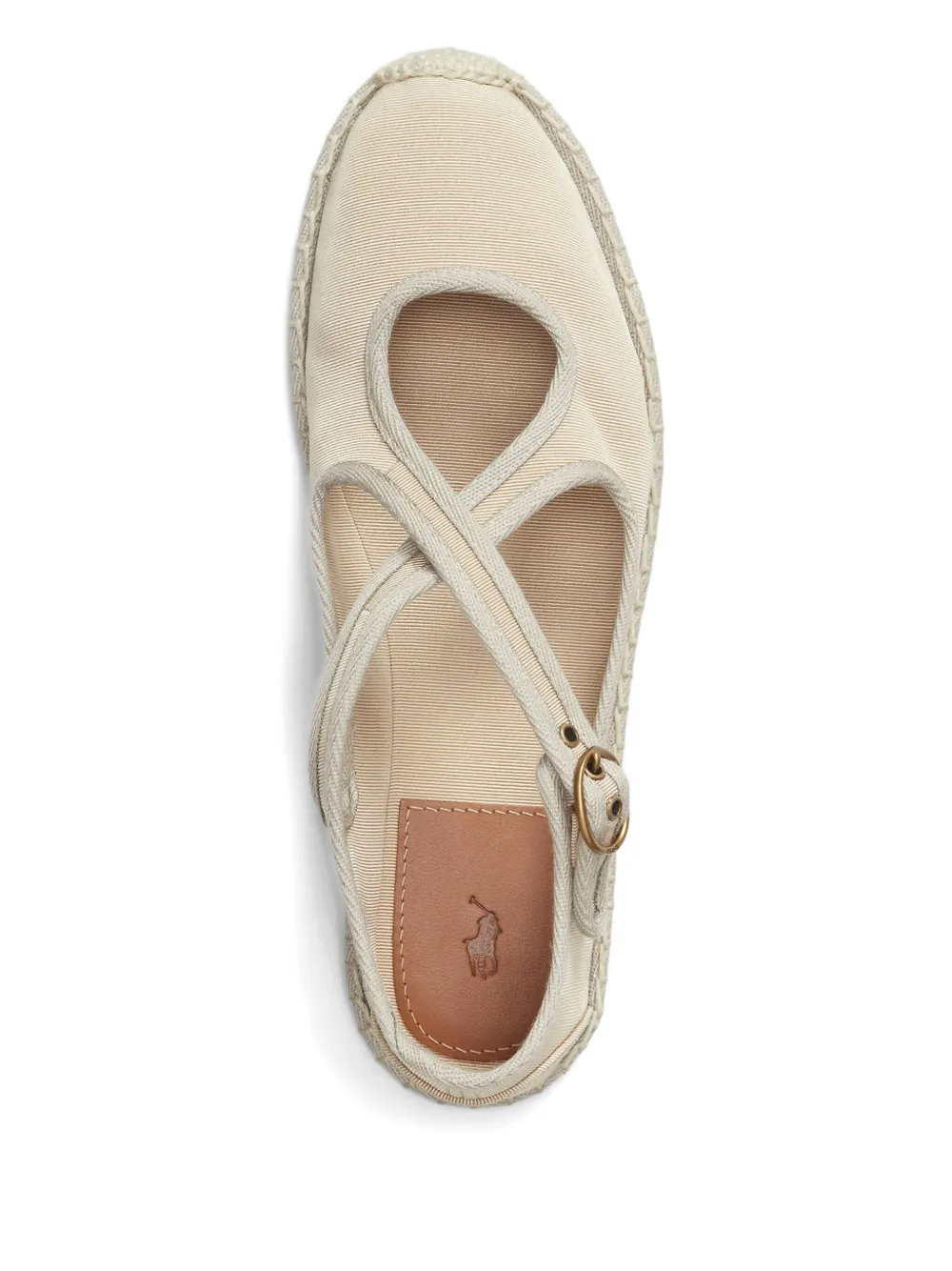 Polo Ralph Lauren Espadrilles met gekruiste bandjes en gesp Beige