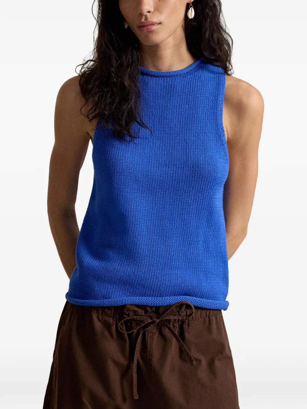 Polo Ralph Lauren Ribgebreide tanktop Blauw