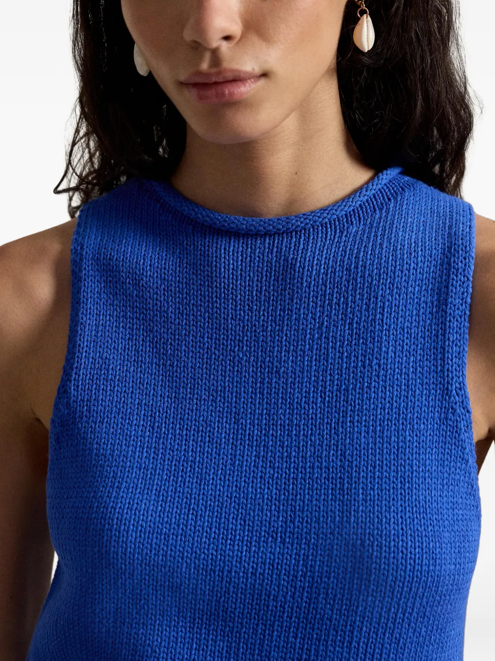 Polo Ralph Lauren Ribgebreide tanktop Blauw