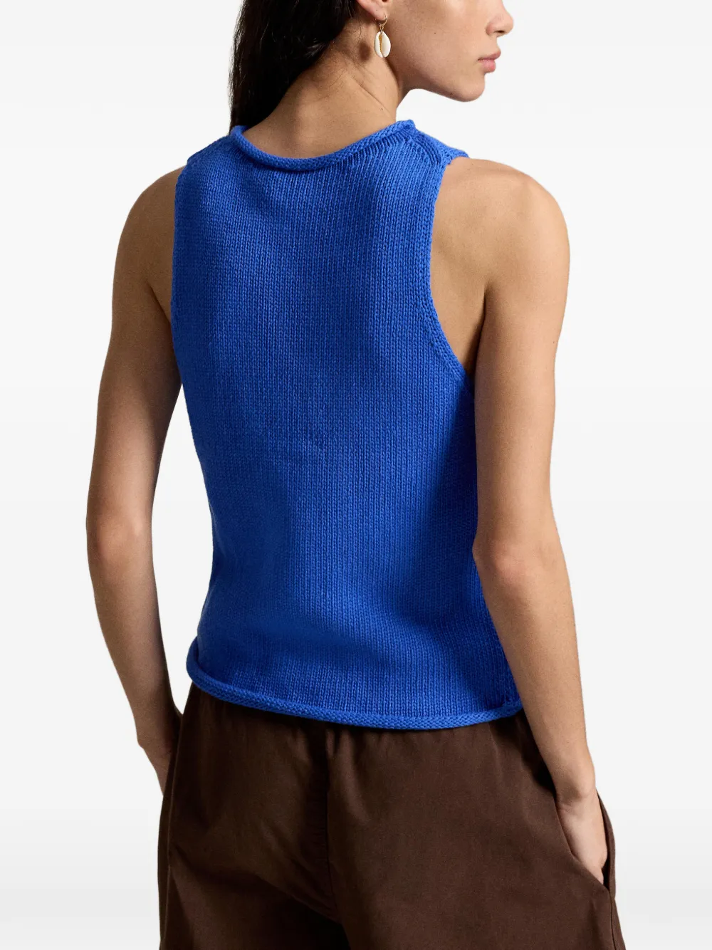 Polo Ralph Lauren Ribgebreide tanktop Blauw