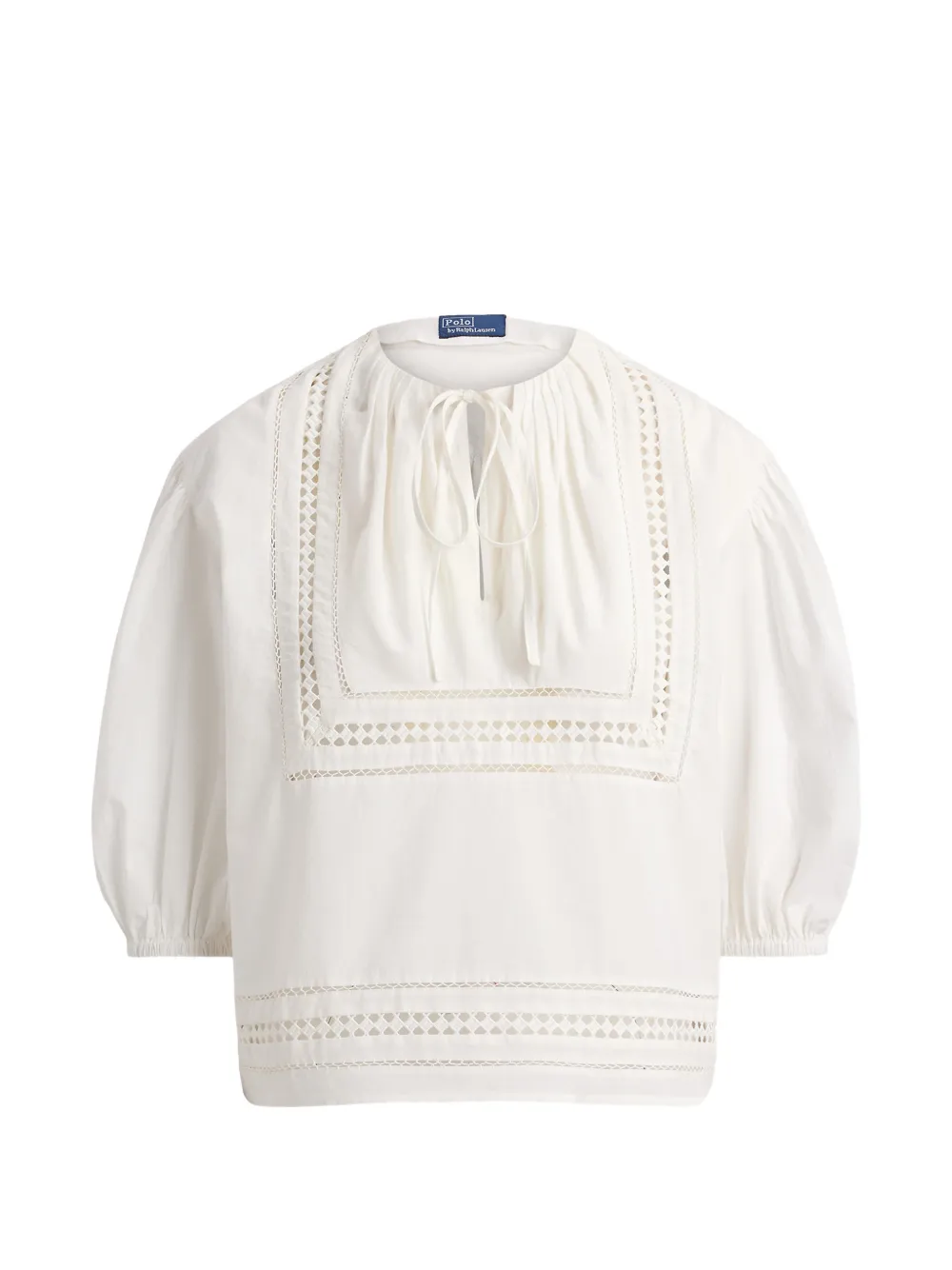Polo Ralph Lauren Blusa con nodo - Bianco