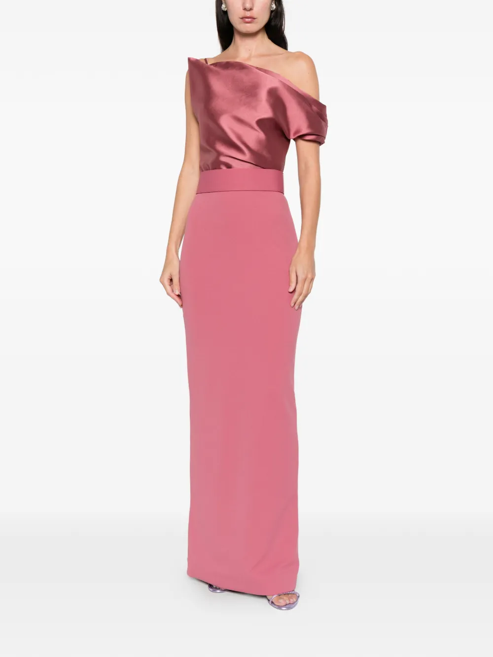 Solace London one-shoulder dress - Roze