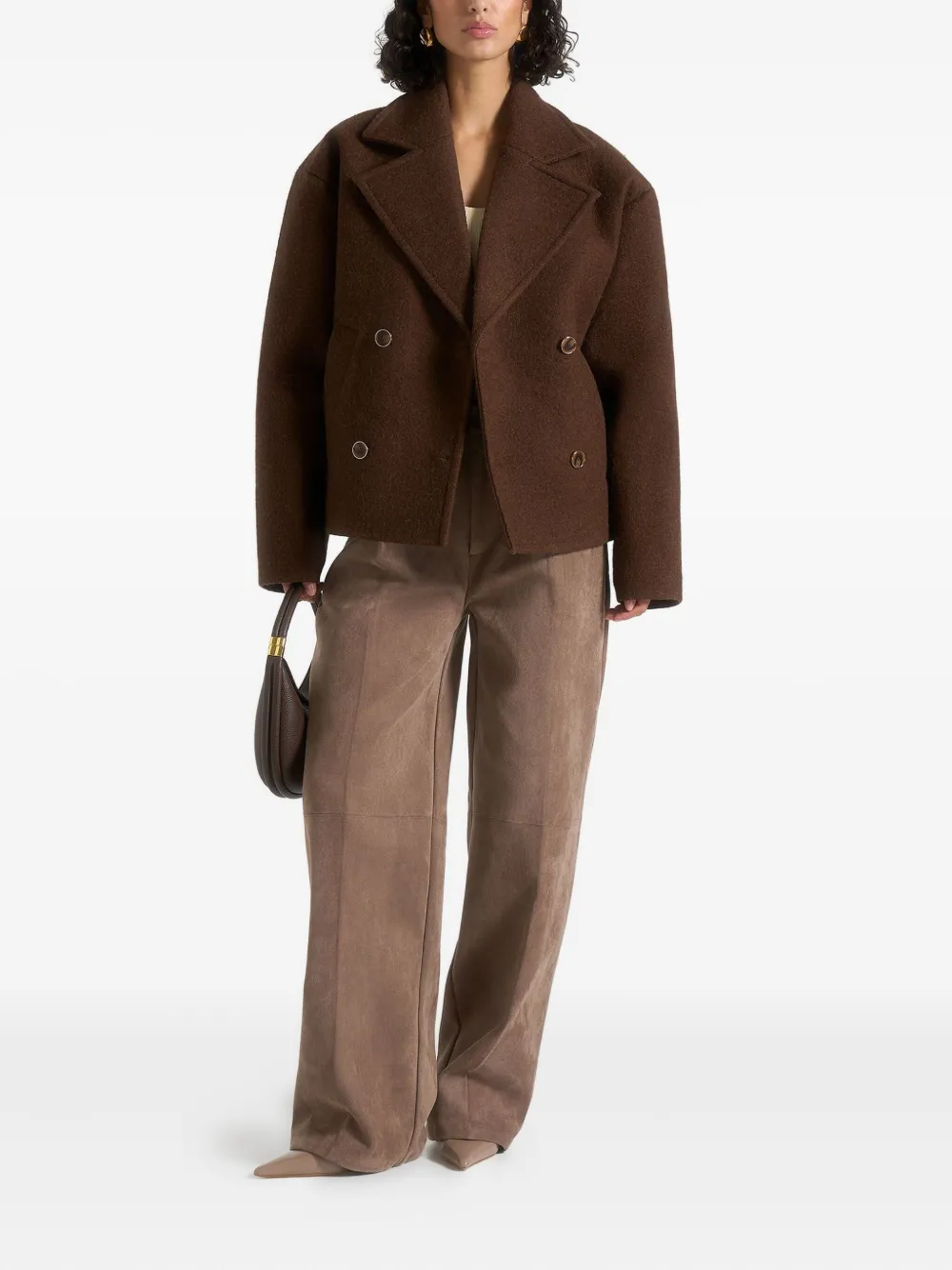 Manière De Voir Mika jack met dubbele rij knopen Bruin