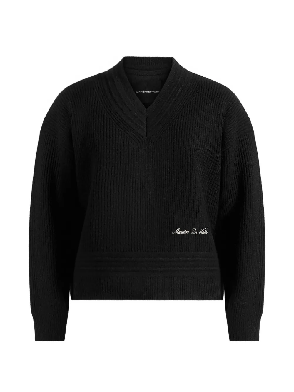 Manière De Voir Rémi V-neck sweater - Nero
