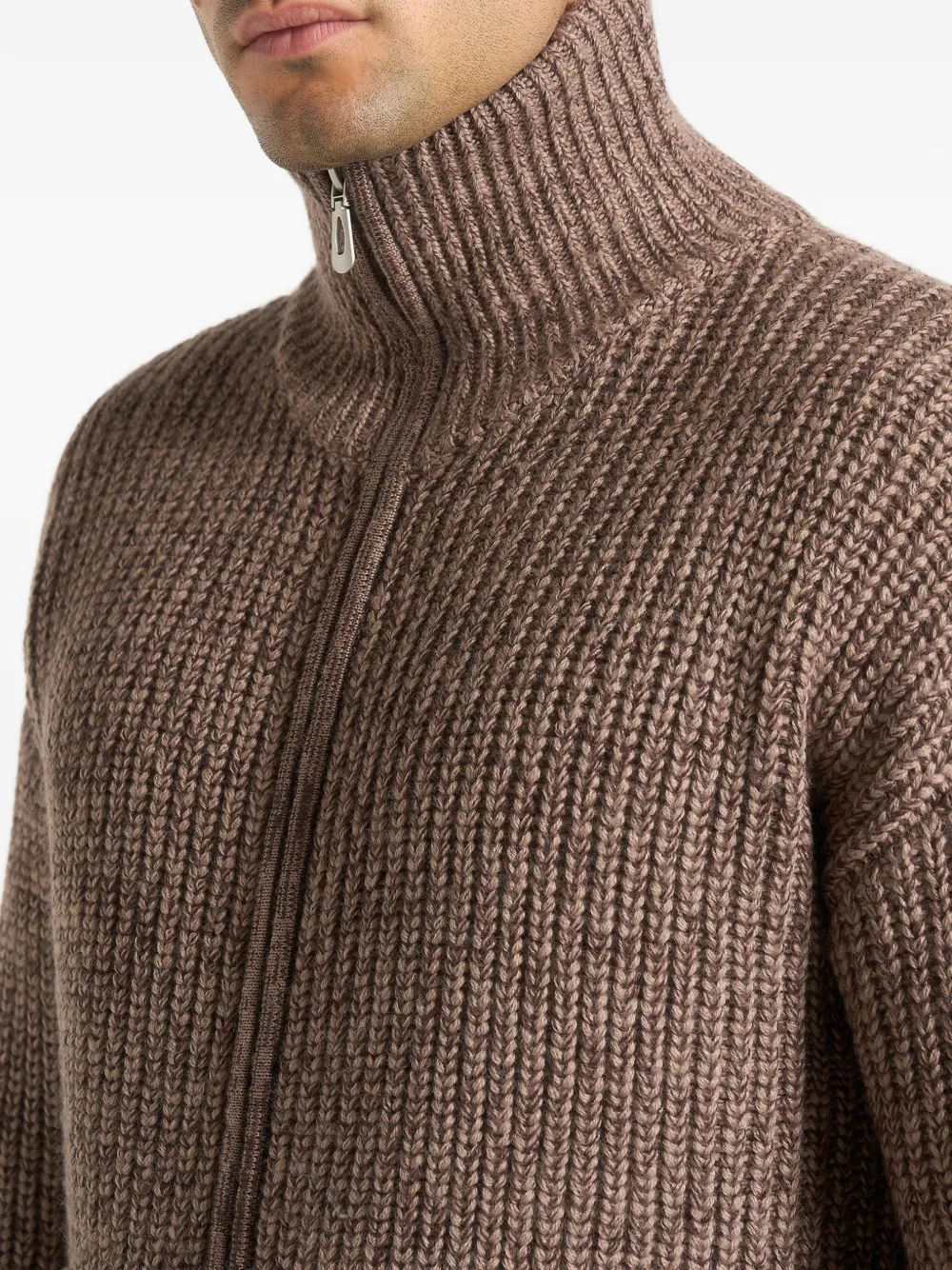 Manière De Voir Jamie zip cardigan Bruin