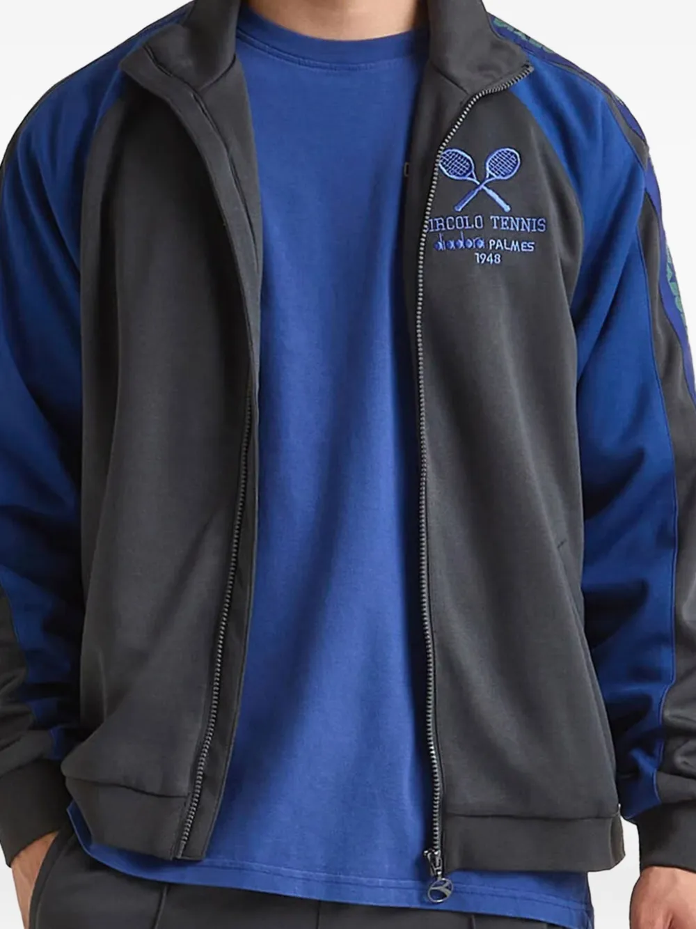 Diadora Logo-embroidery Sweatshirt In Blue