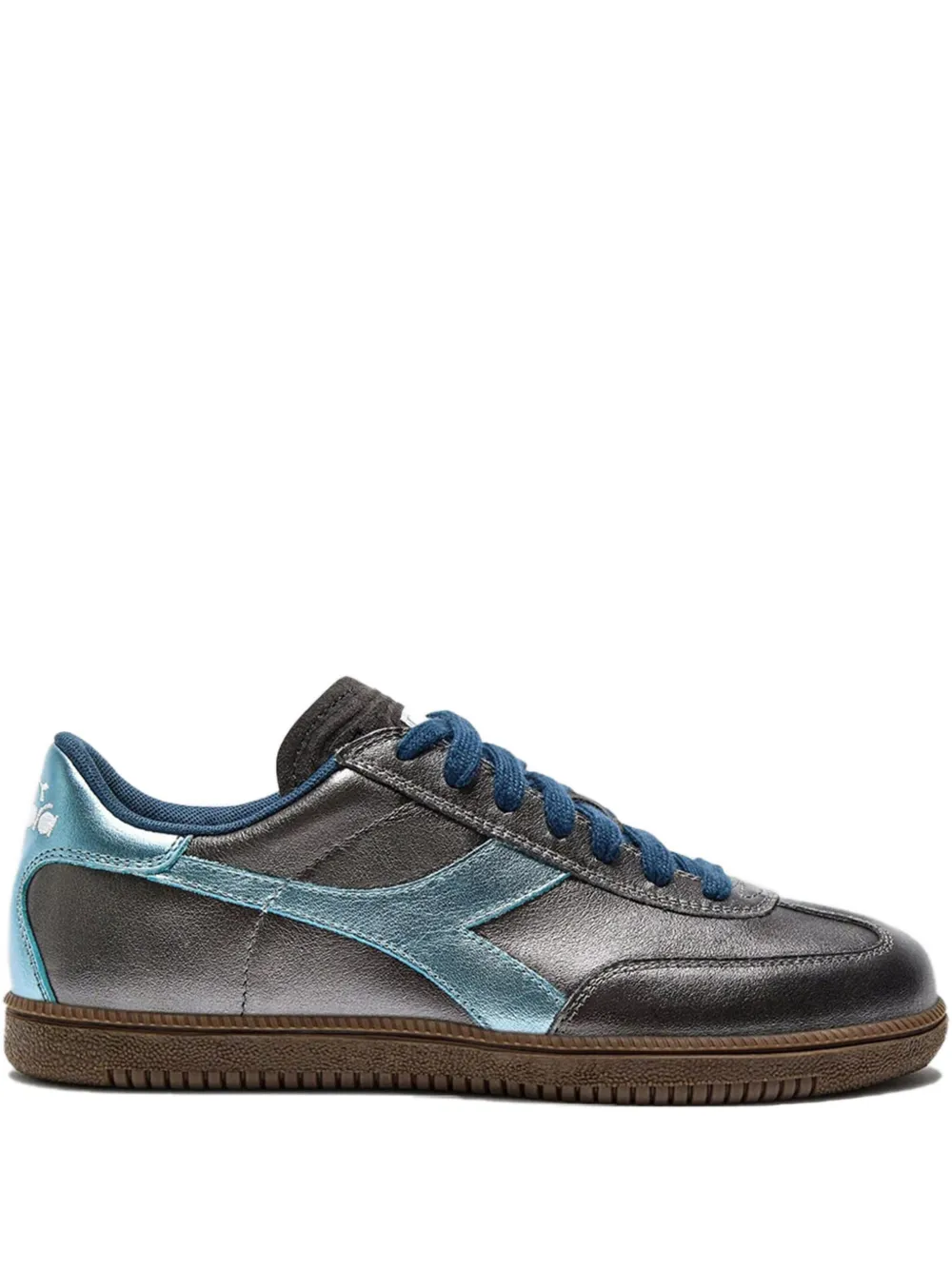 Diadora baskets en cuir à design métallisé | gris | Image 1