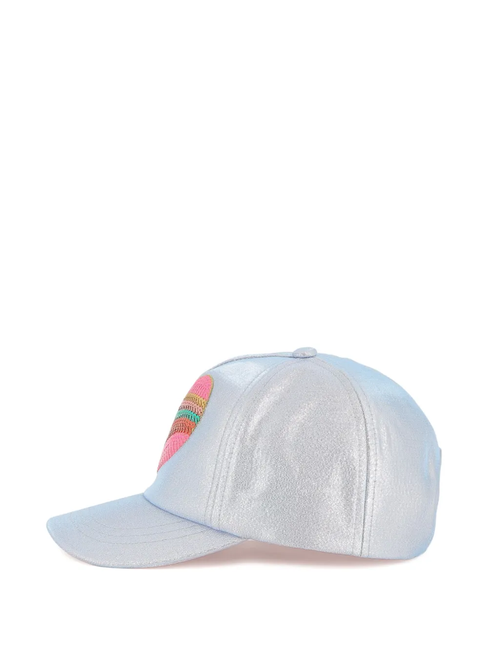 Billieblush Honkbalpet met regenbooghart Zilver