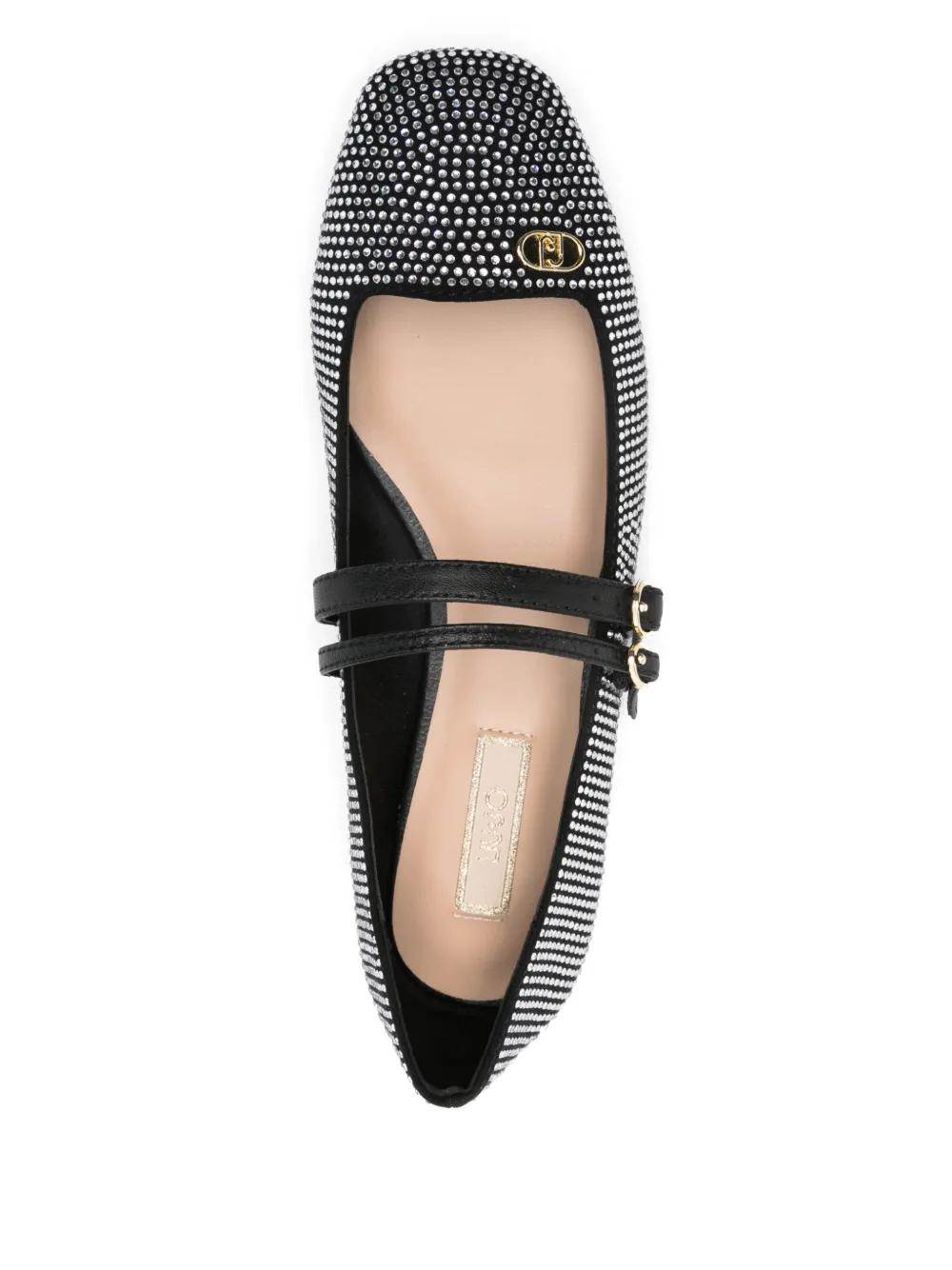 LIU JO Brigitte ballerina's verfraaid met stras Zwart