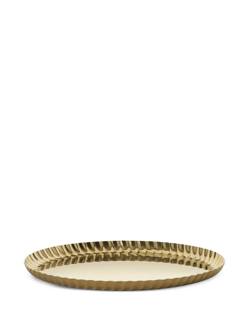 Alessi ridged-detail tray (23cm) | Gold | Image 1