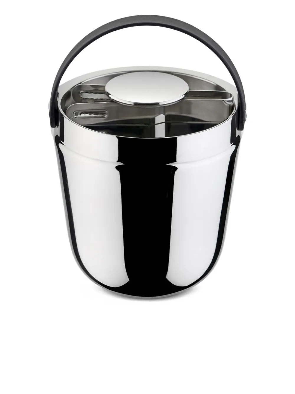 Alessi Handle-detail Ice Bucket (16cm X 15 Cm) In Black