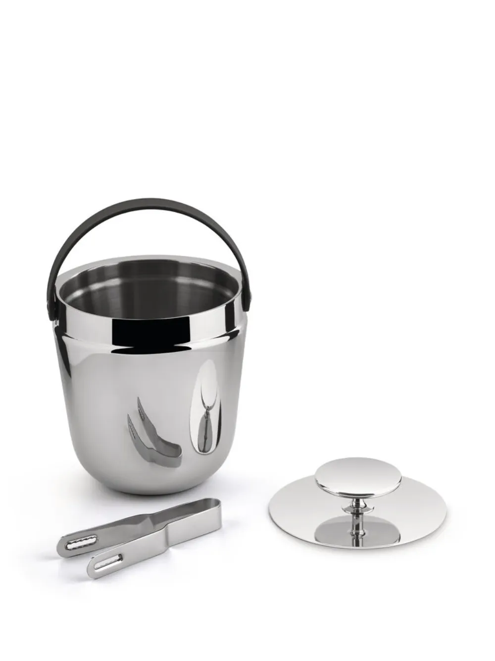 Alessi seau à glace à anse sur le dessus (16 cm x 15 cm) - Argent