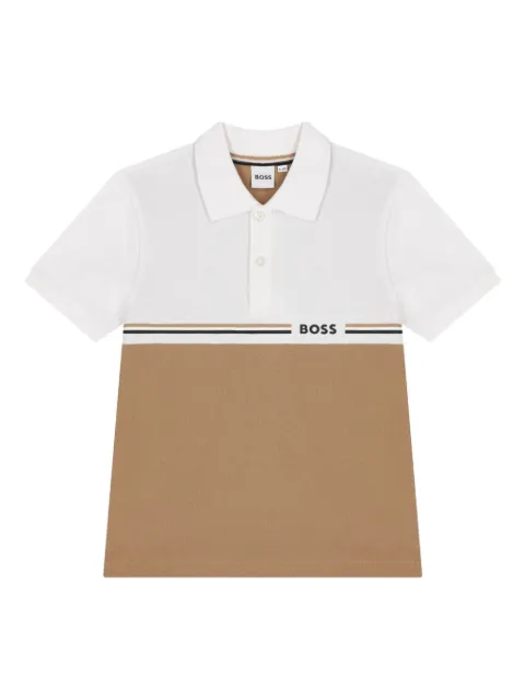 BOSS Kidswear playera tipo polo con logo