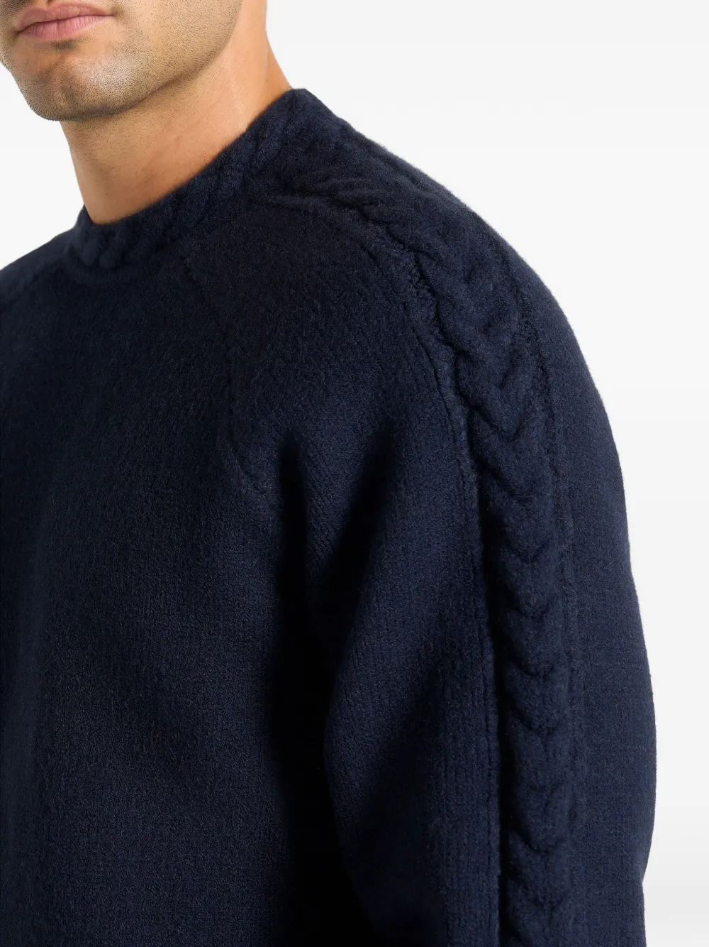 Manière De Voir Raymond raglan gebreide trui Blauw