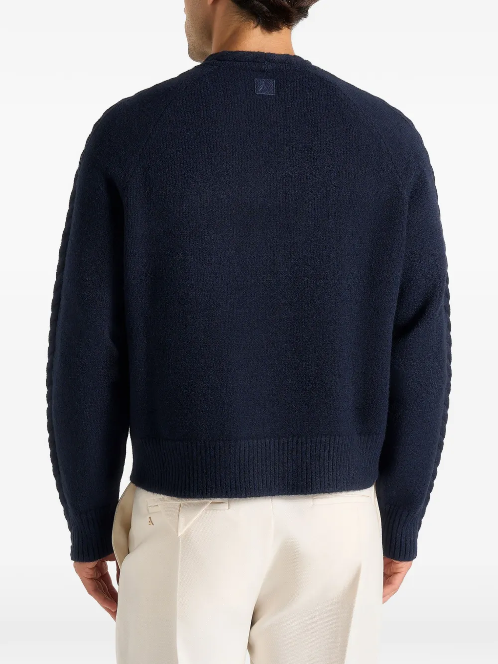 Manière De Voir Raymond raglan gebreide trui Blauw