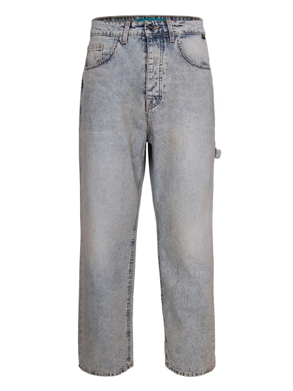 BARROW embroidered-logo cotton jeans | Blue | Image 1