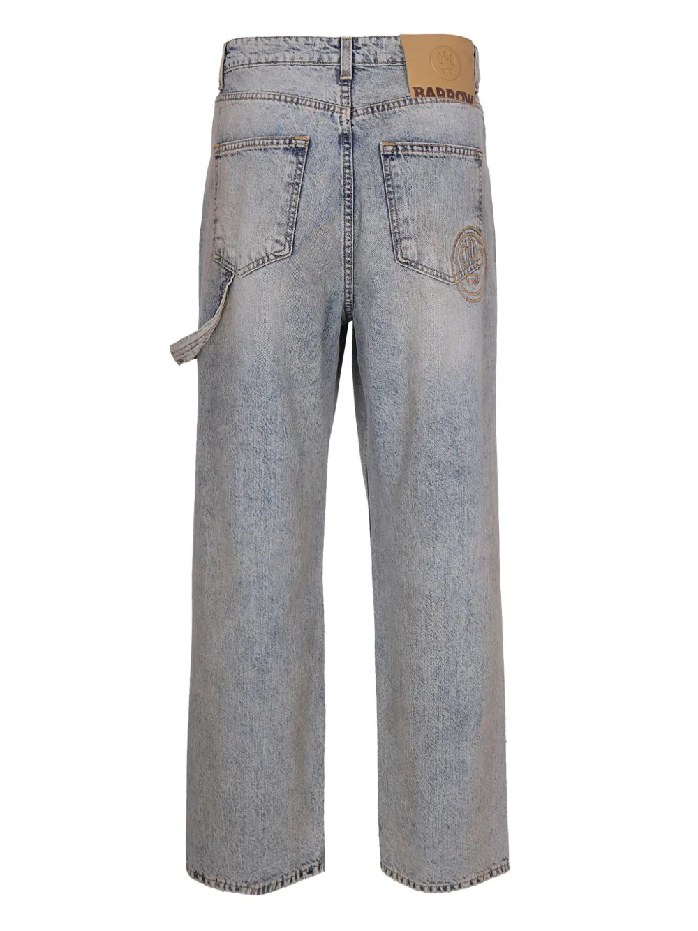 BARROW Katoenen jeans met geborduurd logo - Blauw