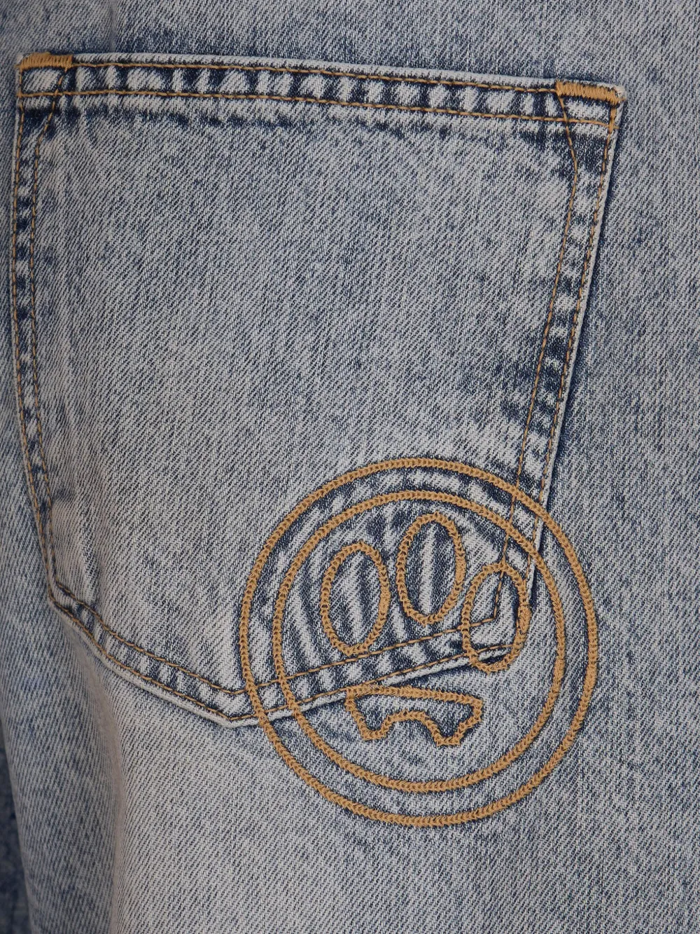 BARROW Katoenen jeans met geborduurd logo Blauw
