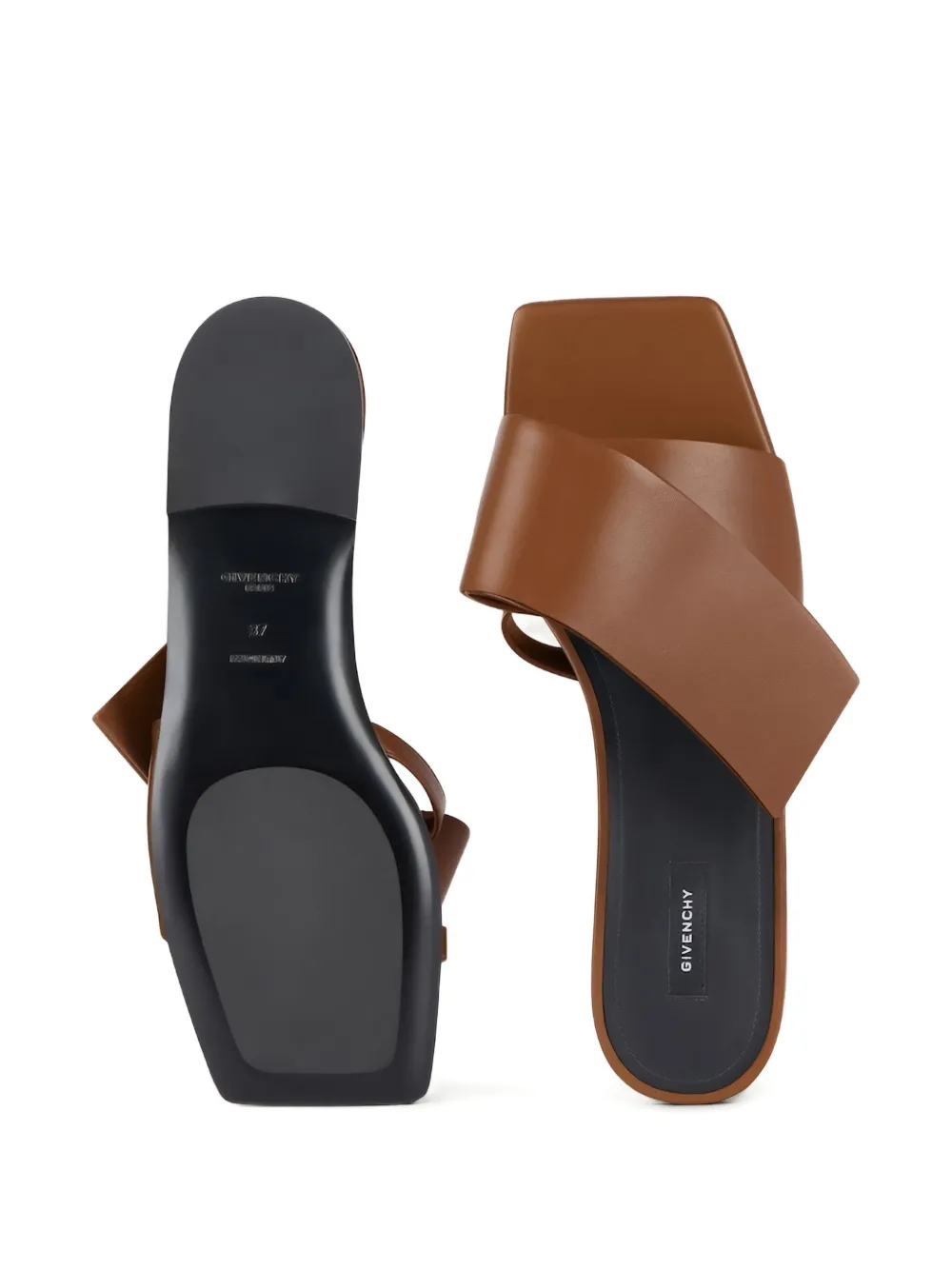 Givenchy Gedraaide sandalen met lint Bruin