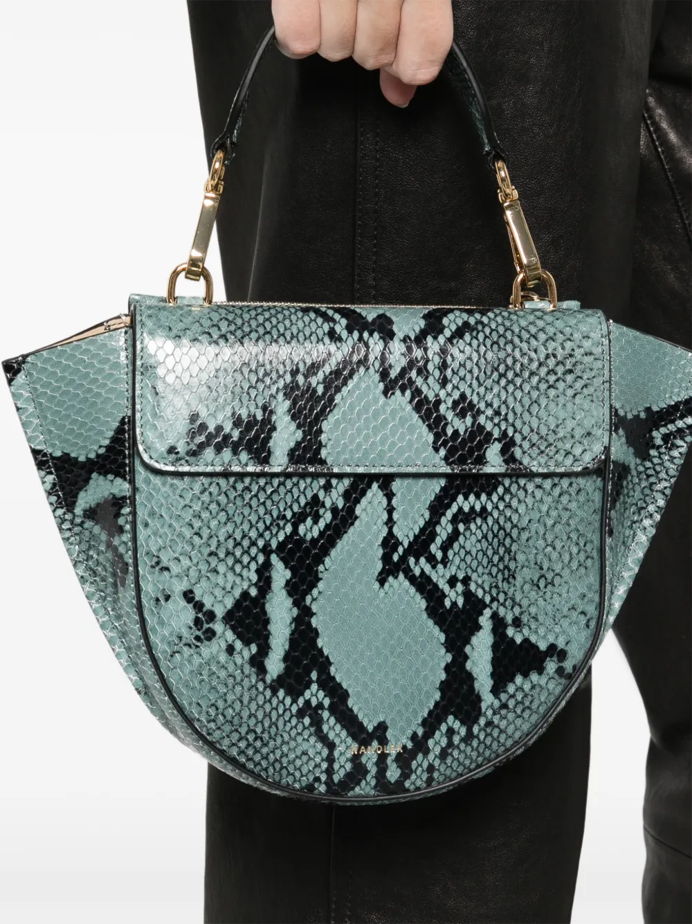 Wandler Flap Top Handle Tote Bag In Blue