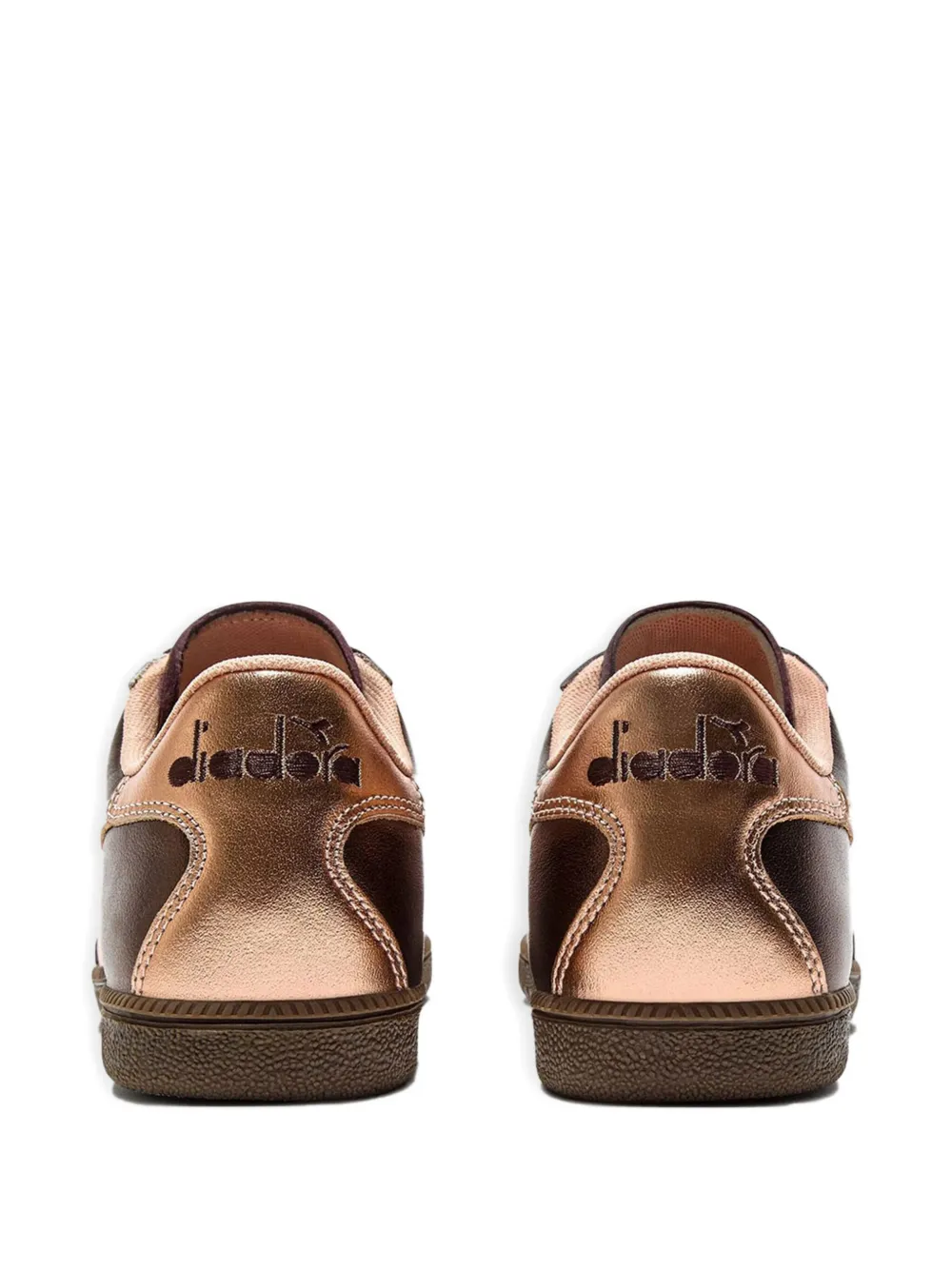 Diadora Leren metallic sneakers Bruin