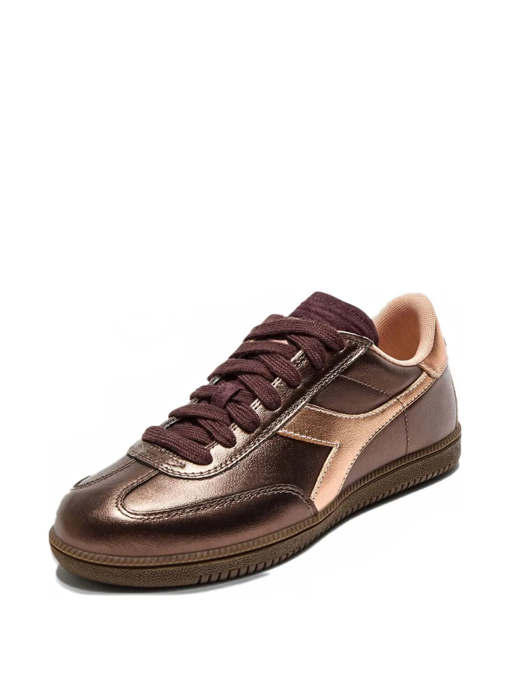 Diadora Leren metallic sneakers Bruin