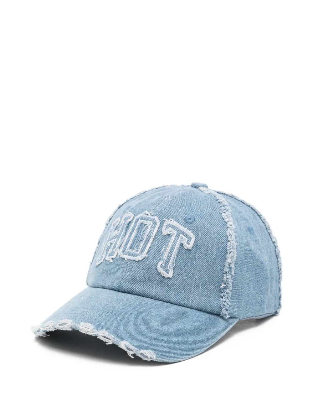 CARNE BOLLENTE Burning Rubber frayed-detail cap hat - Blu