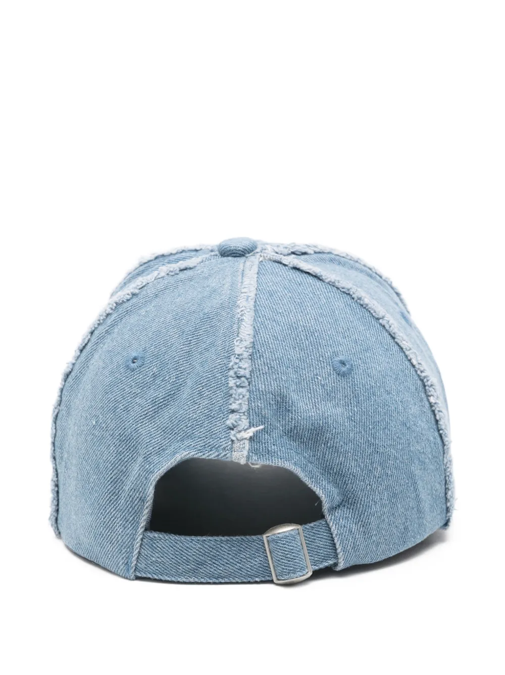 CARNE BOLLENTE Burning Rubber frayed-detail cap hat Blauw