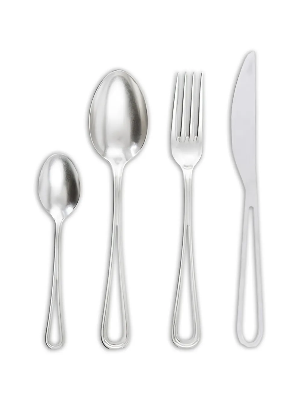 knindustrie DEM stone-washed effect cutlery (set of four) - Argento