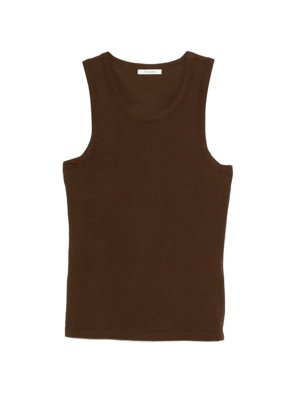 ENTIRE STUDIOS crew neck sleeveless tank top - Marrone