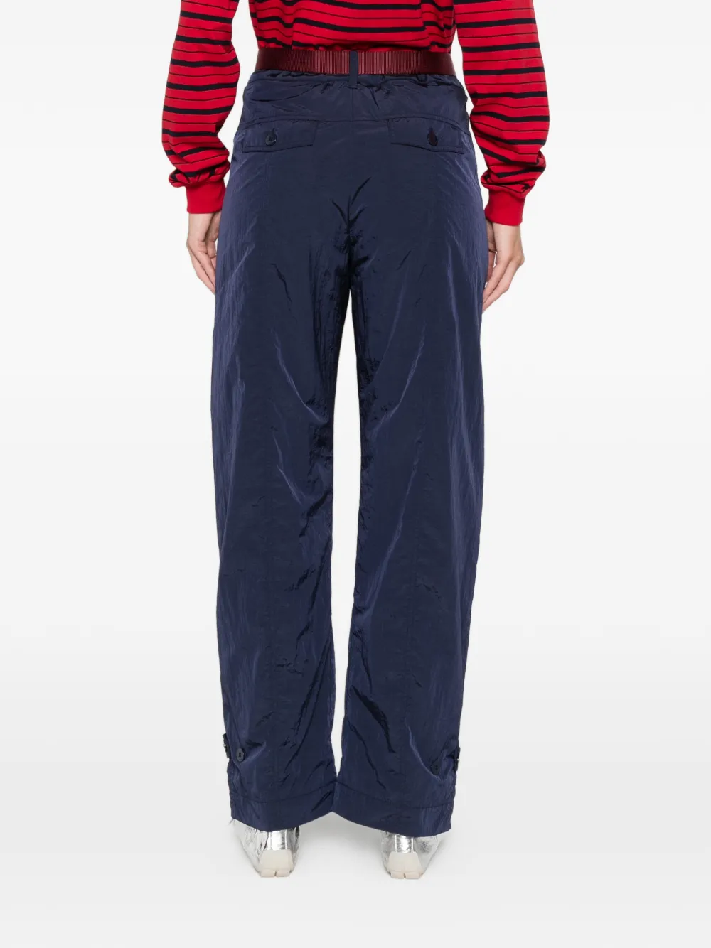 PINKO Pavlova broek met riemlussen Blauw