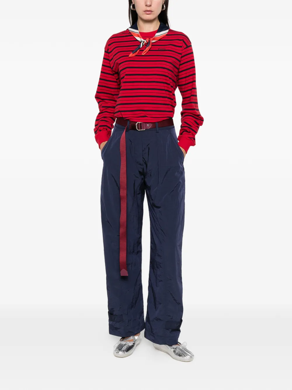 PINKO Pavlova belt-loop trousers - Blauw