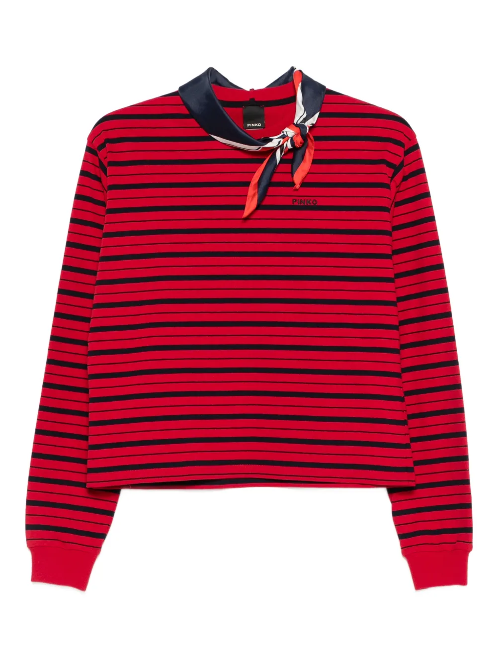 PINKO striped cotton top - Rosso