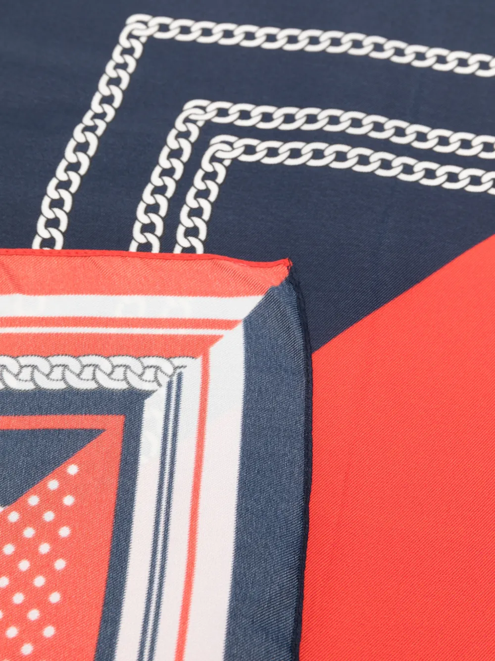 Pinko Twill Mariniere-print Scarves (55cm X 55cm) In Multi