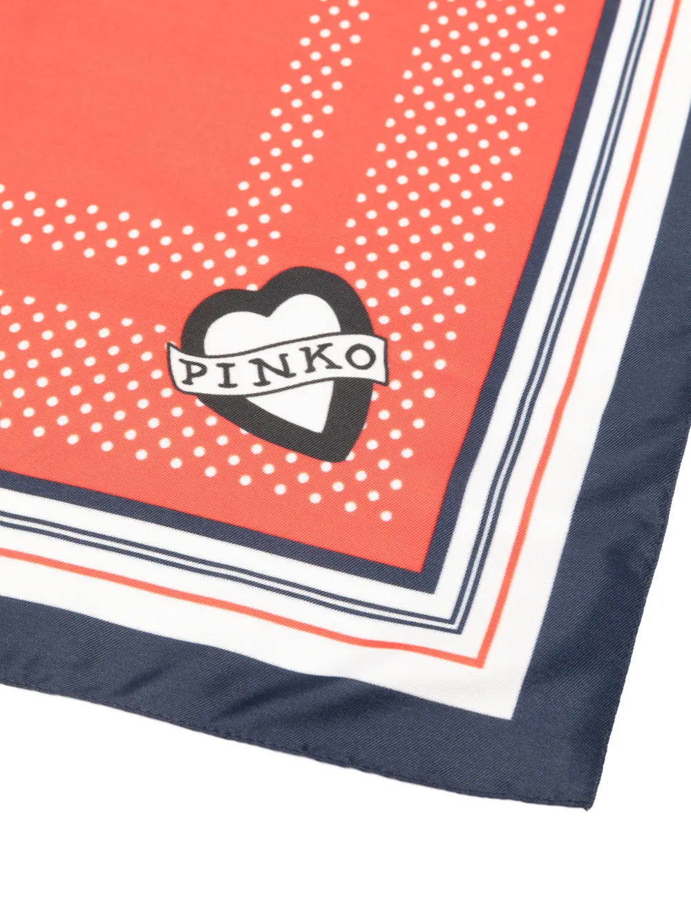 Pinko Twill Mariniere-print Scarves (55cm X 55cm) In Multi