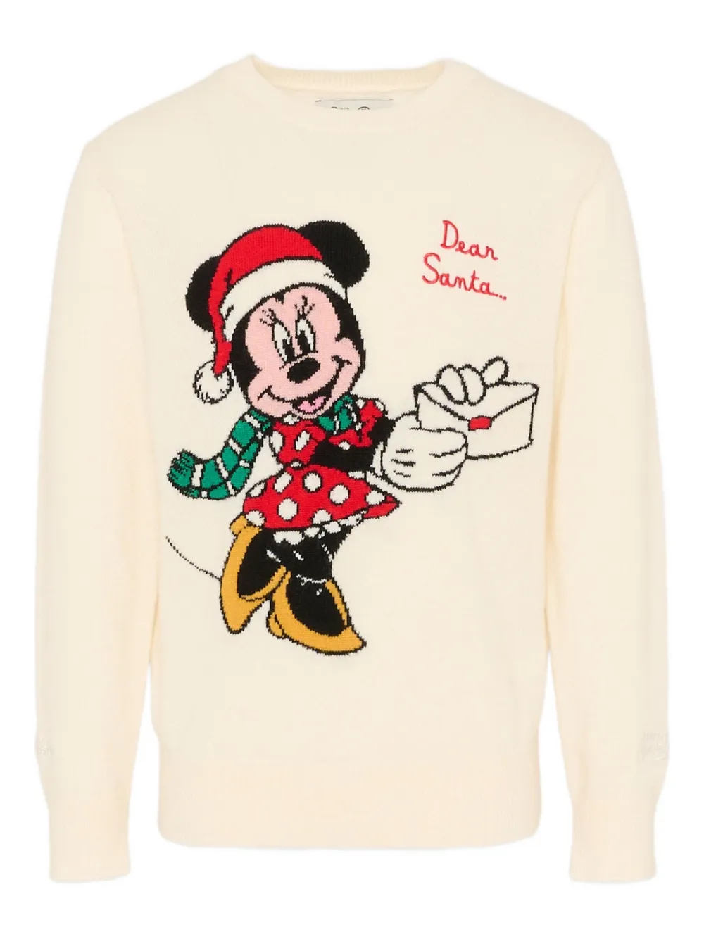Mc2 Saint Barth Minnie Mouse-graphic Sweater In Neutral