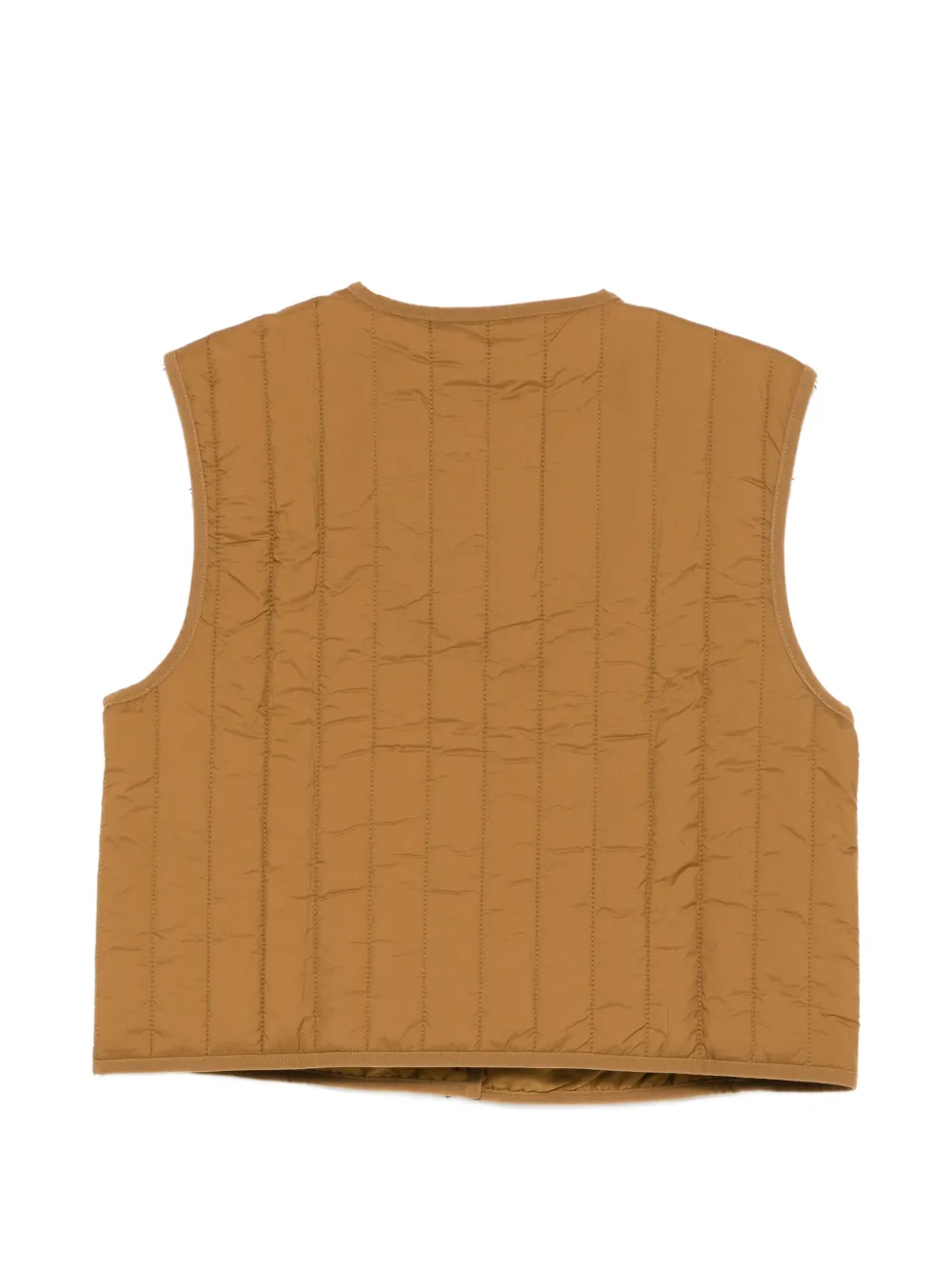  Rains Banja Quilted Short Liner Gilet - Brown 