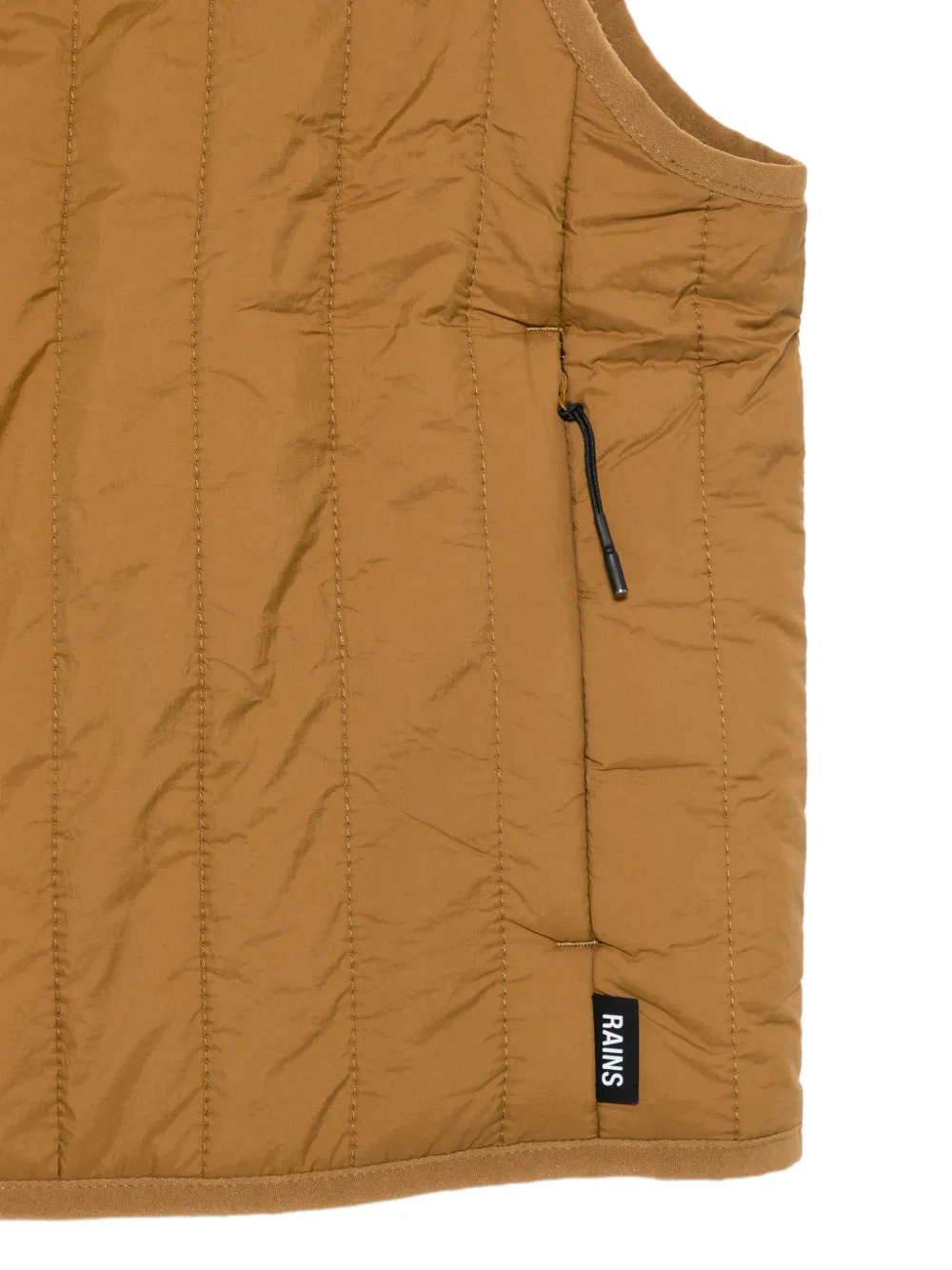  Rains Banja Quilted Short Liner Gilet - Brown 