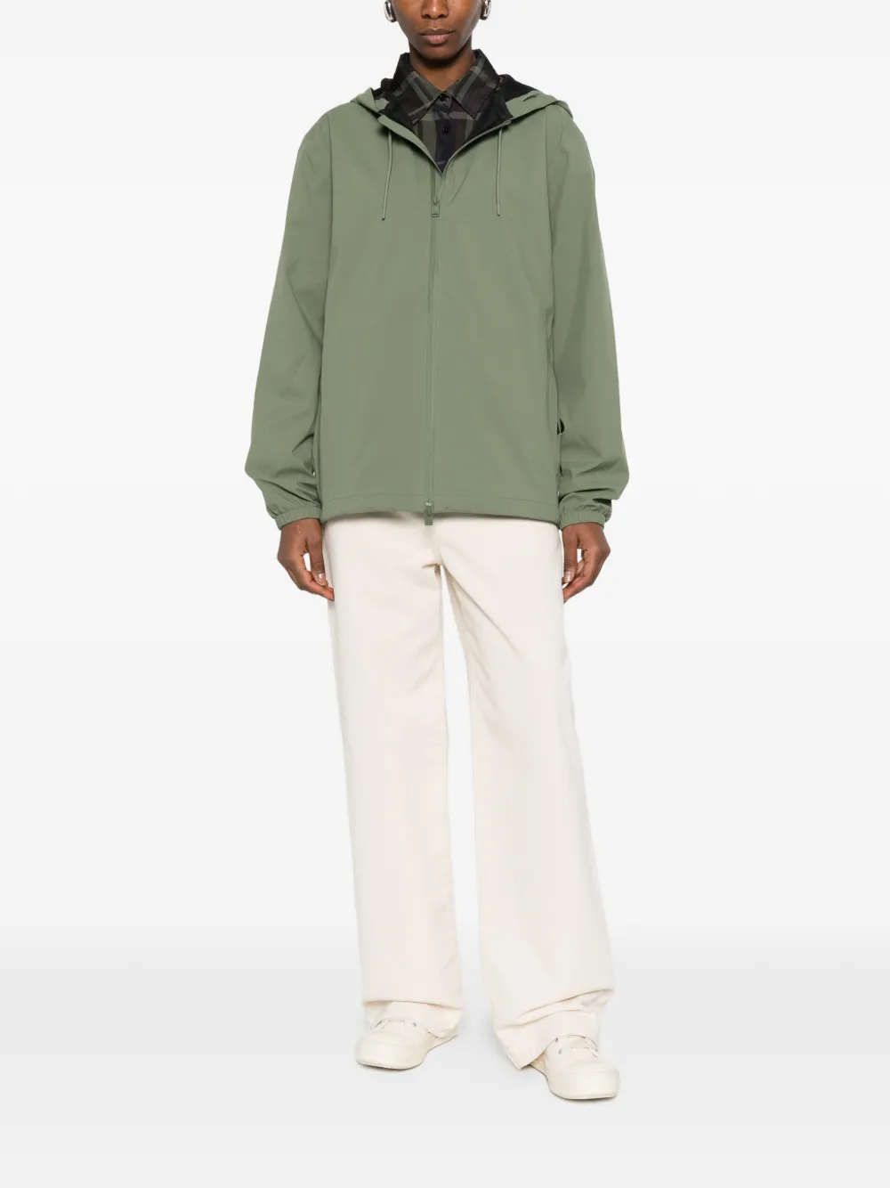 Rains Suva hardshell jack met capuchon Groen