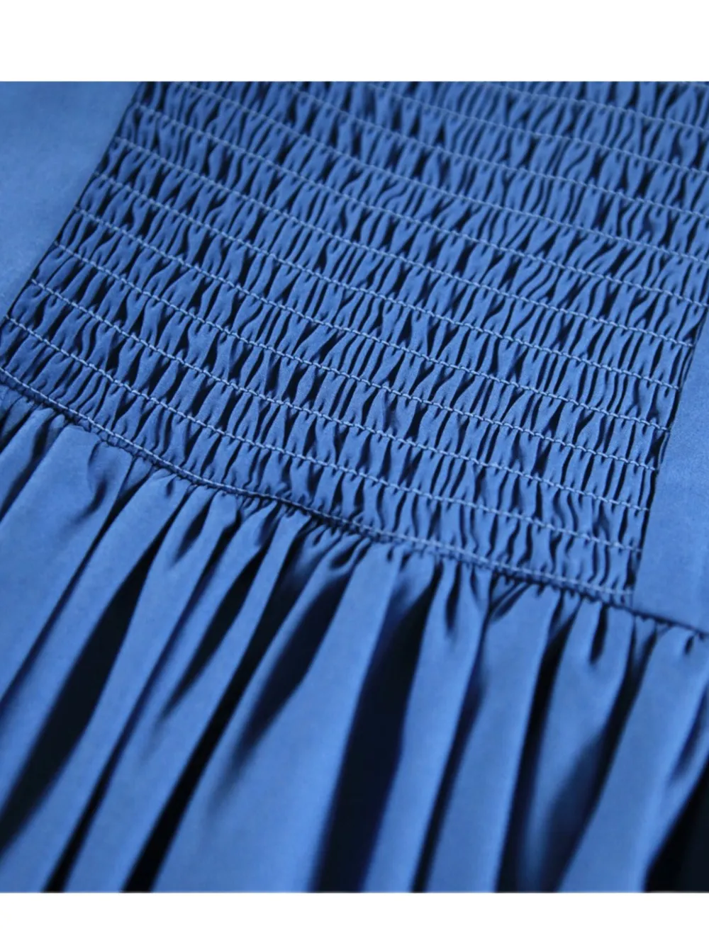 Molo Girl's Ciris Puff-sleeve Organic Cotton Dress In Blue