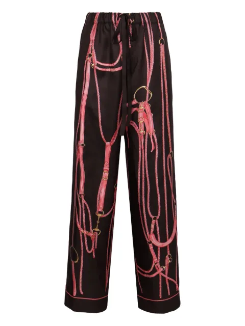 Gucci graphic print tie trousers