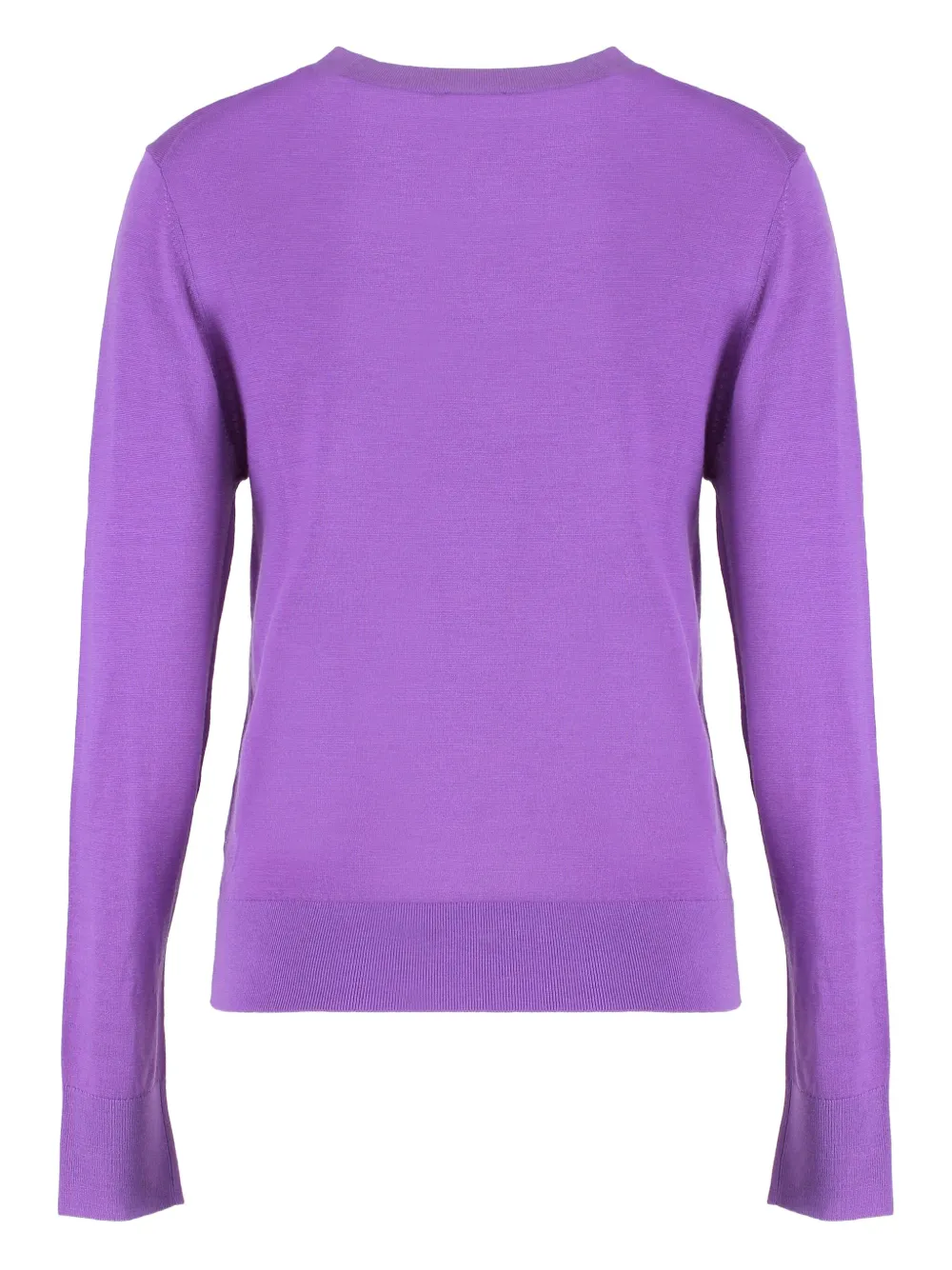 Calvin Klein Long-sleeve V-neck Sweater In Purple
