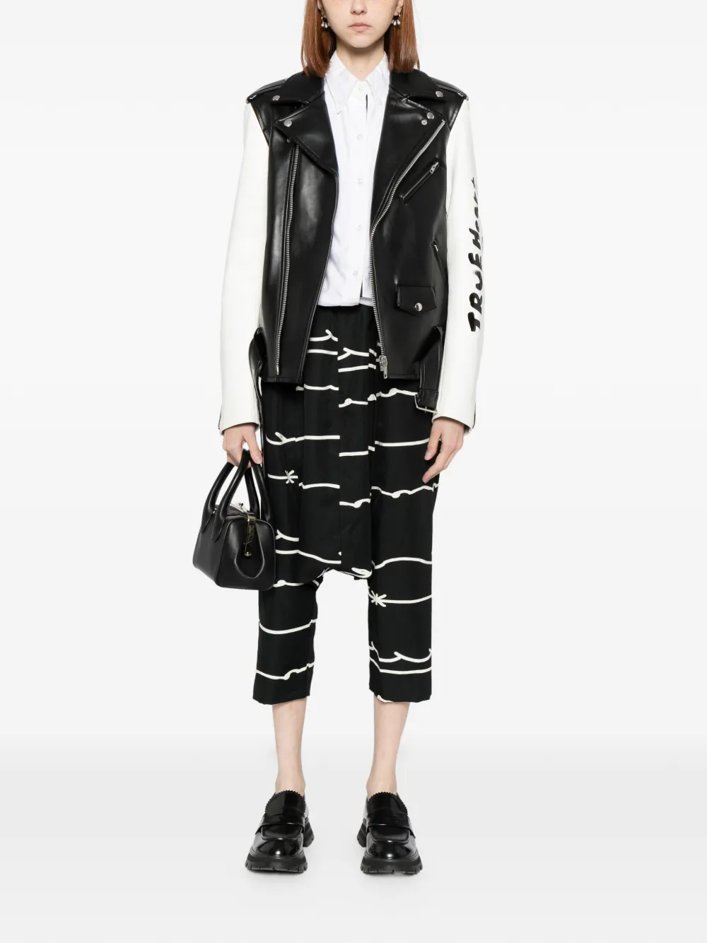  Black Comme Des Garçons Print Trousers 