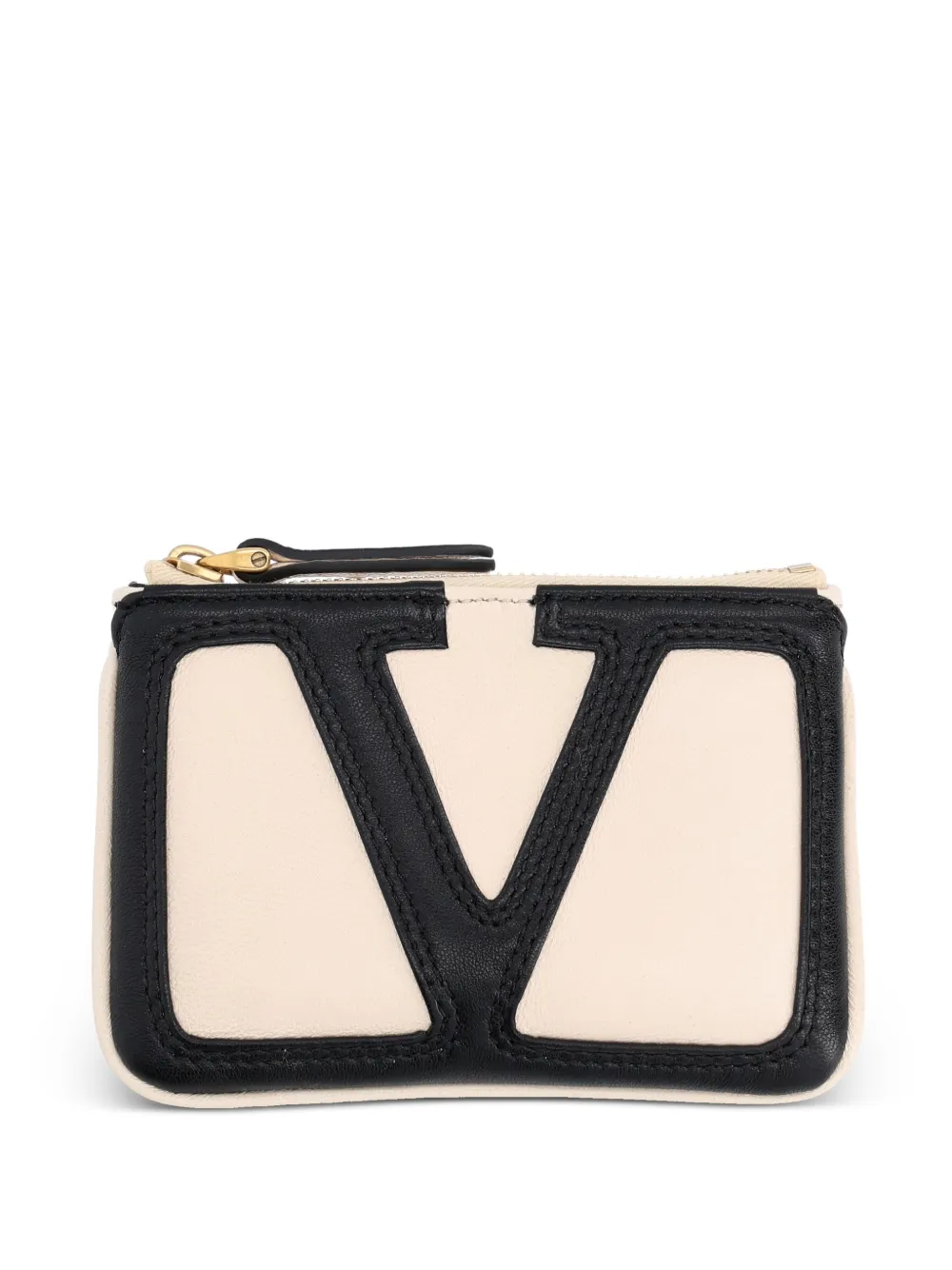Valentino Garavani logo zip wallet - Toni neutri