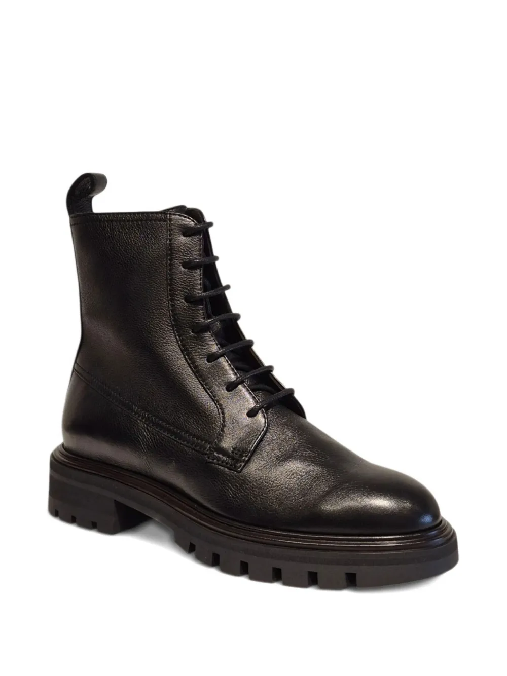 Henderson Baracco Leren veterlaarzen Zwart