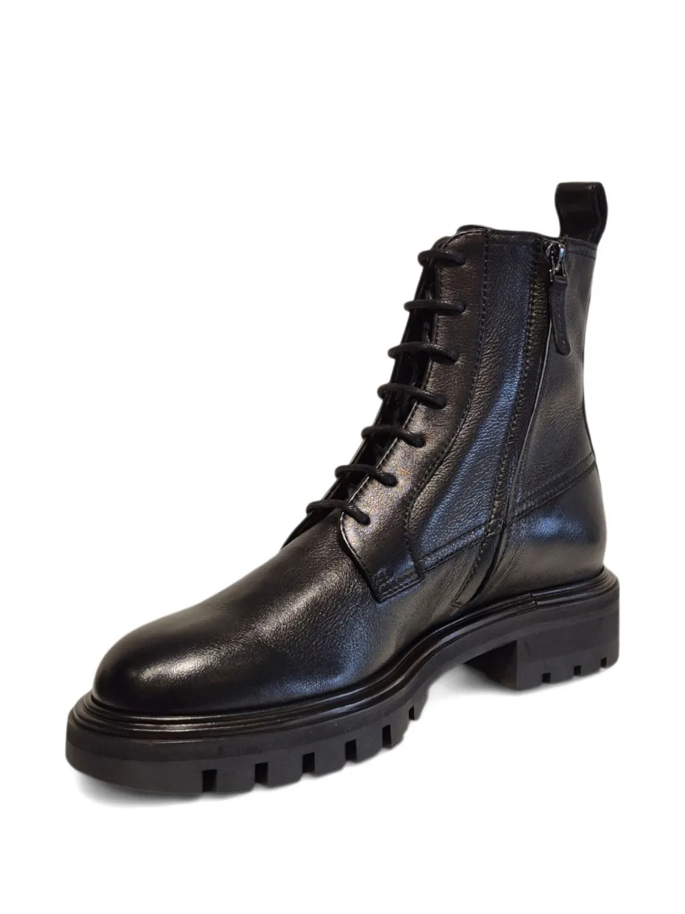 Henderson Baracco Leren veterlaarzen Zwart