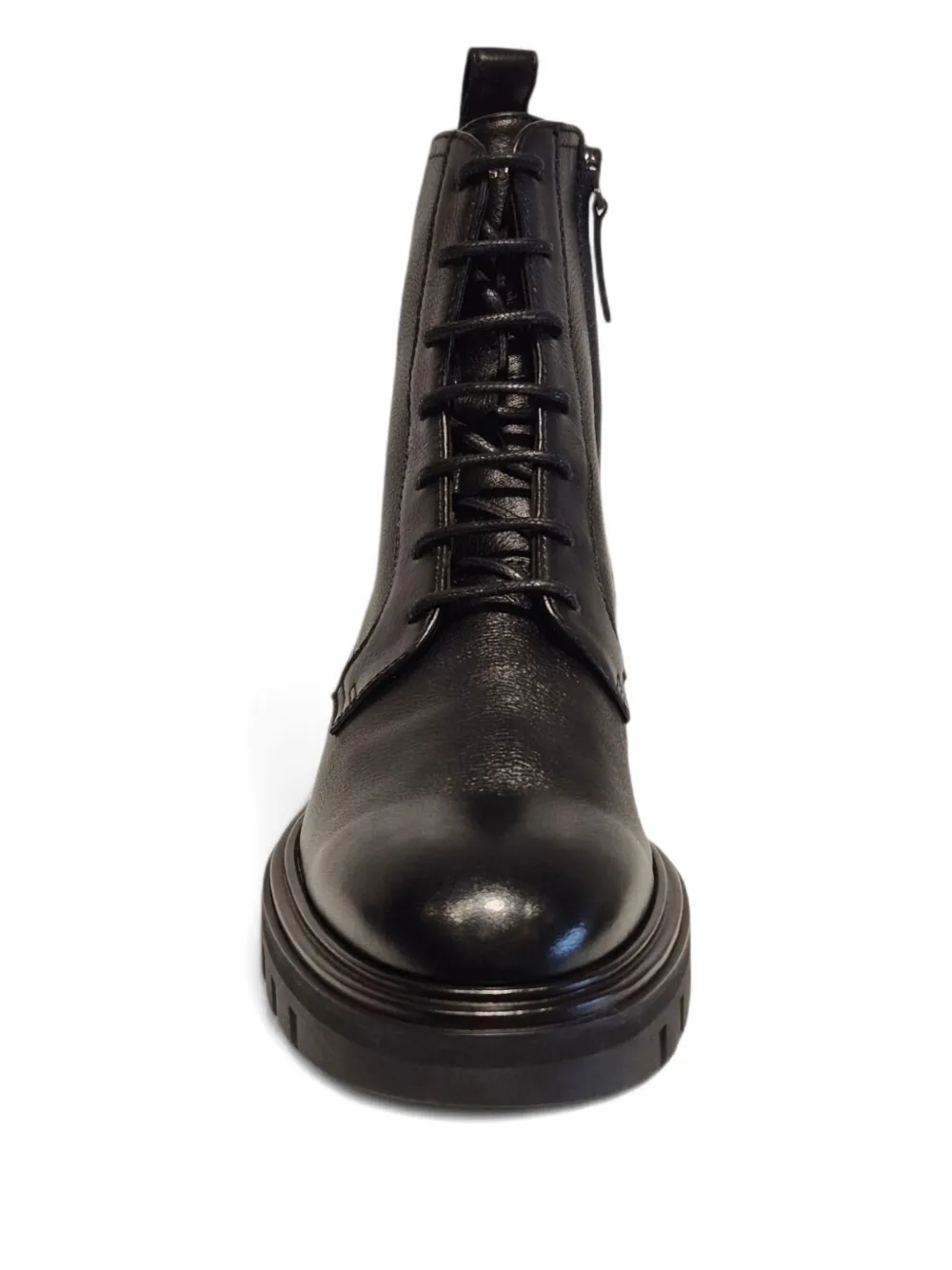 Henderson Baracco Leren veterlaarzen Zwart