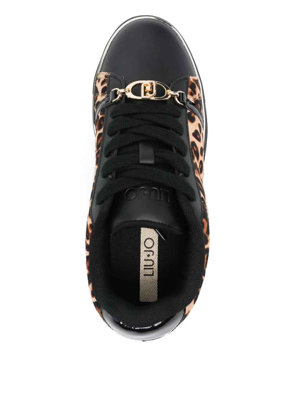 LIU JO Kiki 01 sneakers met luipaardprint Zwart
