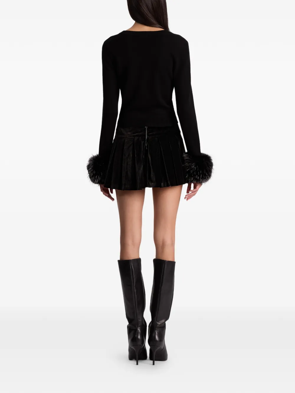 Alice And Olivia Dollie Cardigan In Black
